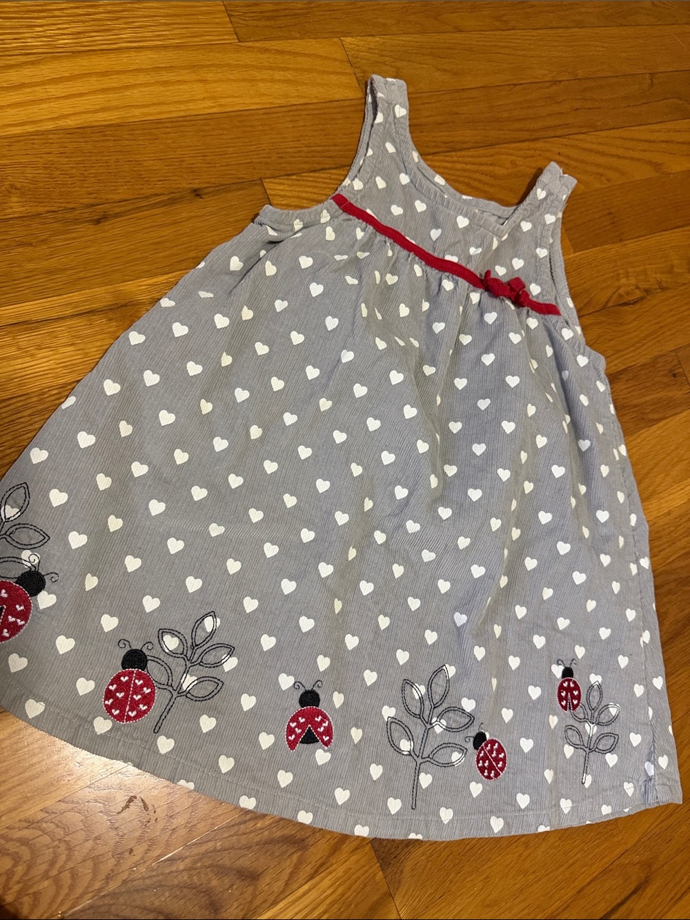 Grey Heart Print Dress